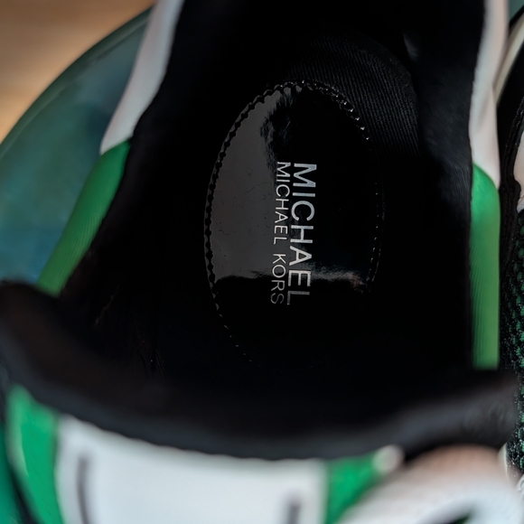 New Michael Kors Olympia Extreme Leather and Scuba Trainer Size 7 - Picture 7 of 10